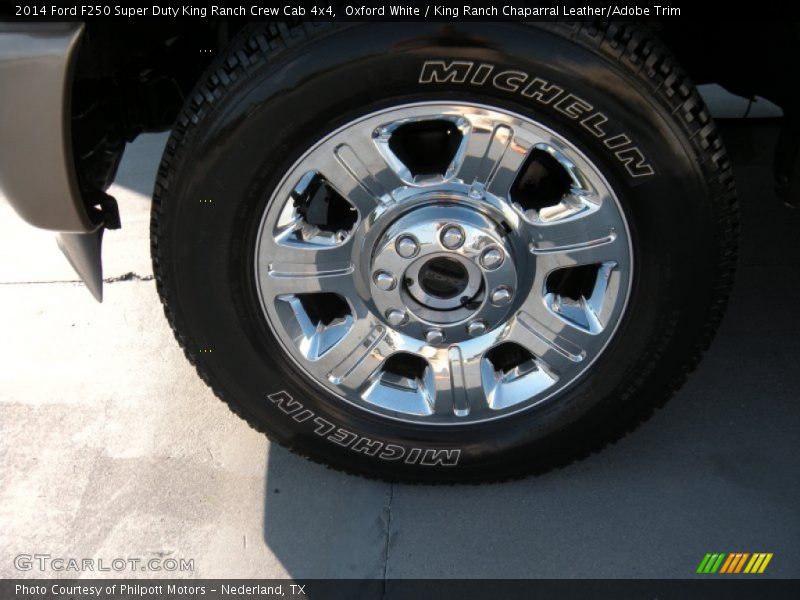 Oxford White / King Ranch Chaparral Leather/Adobe Trim 2014 Ford F250 Super Duty King Ranch Crew Cab 4x4