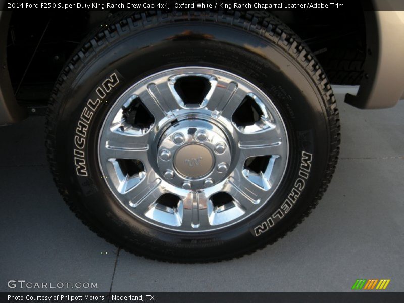 Oxford White / King Ranch Chaparral Leather/Adobe Trim 2014 Ford F250 Super Duty King Ranch Crew Cab 4x4