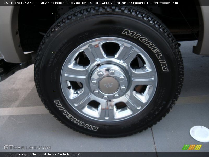 Oxford White / King Ranch Chaparral Leather/Adobe Trim 2014 Ford F250 Super Duty King Ranch Crew Cab 4x4
