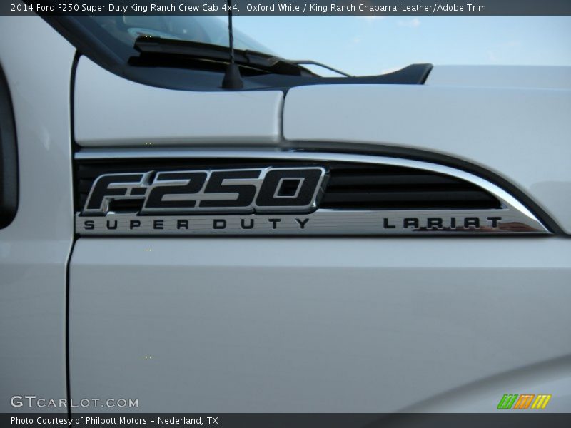 Oxford White / King Ranch Chaparral Leather/Adobe Trim 2014 Ford F250 Super Duty King Ranch Crew Cab 4x4