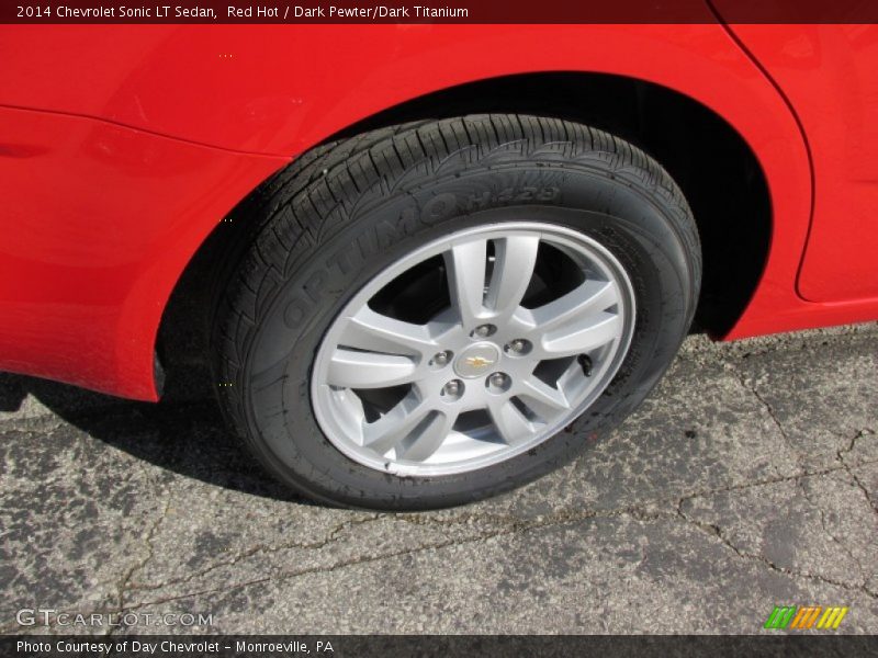 Red Hot / Dark Pewter/Dark Titanium 2014 Chevrolet Sonic LT Sedan