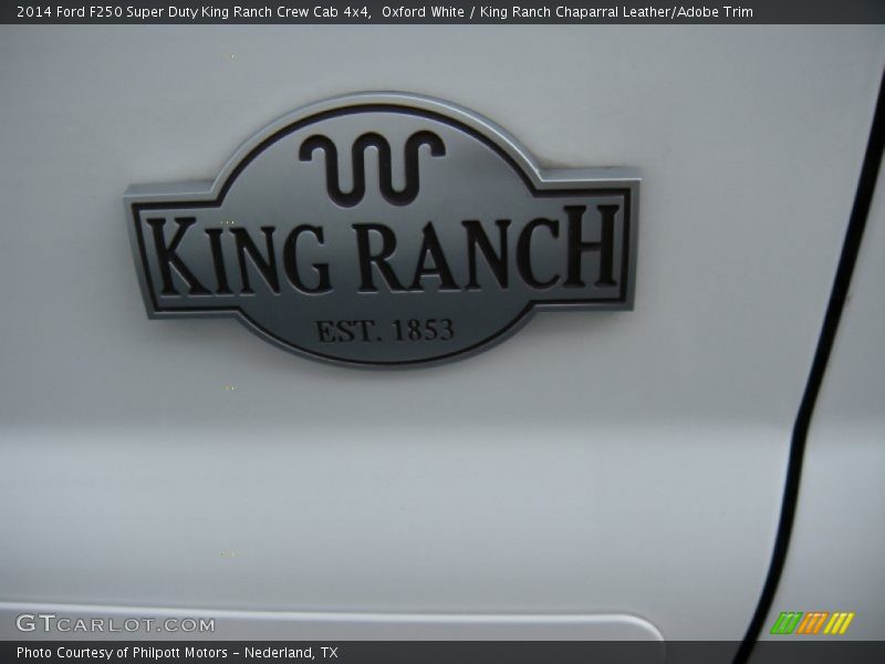 Oxford White / King Ranch Chaparral Leather/Adobe Trim 2014 Ford F250 Super Duty King Ranch Crew Cab 4x4