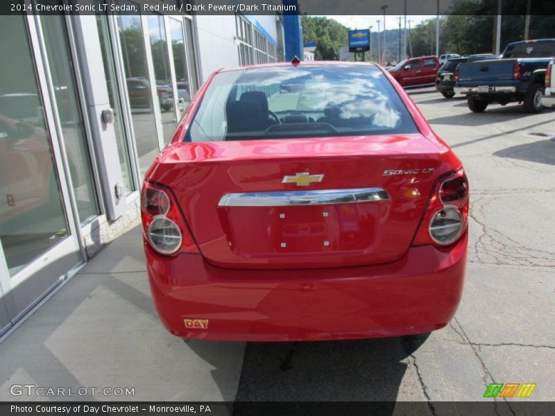 Red Hot / Dark Pewter/Dark Titanium 2014 Chevrolet Sonic LT Sedan