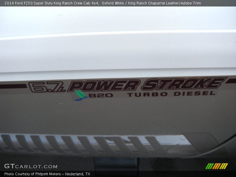 Oxford White / King Ranch Chaparral Leather/Adobe Trim 2014 Ford F250 Super Duty King Ranch Crew Cab 4x4