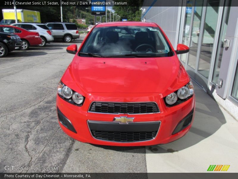 Red Hot / Dark Pewter/Dark Titanium 2014 Chevrolet Sonic LT Sedan