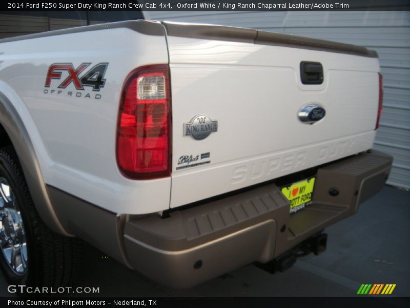 Oxford White / King Ranch Chaparral Leather/Adobe Trim 2014 Ford F250 Super Duty King Ranch Crew Cab 4x4