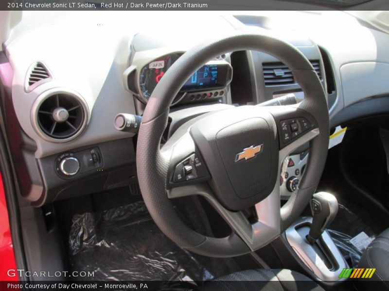Red Hot / Dark Pewter/Dark Titanium 2014 Chevrolet Sonic LT Sedan