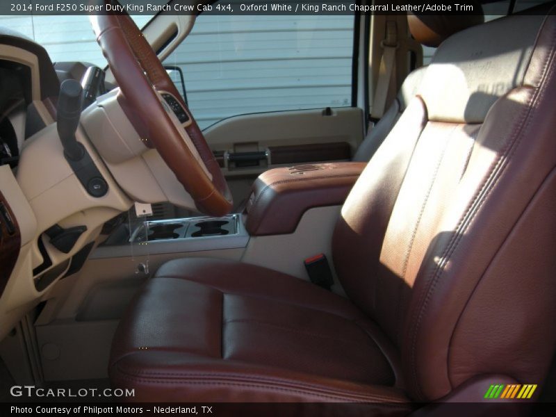 Oxford White / King Ranch Chaparral Leather/Adobe Trim 2014 Ford F250 Super Duty King Ranch Crew Cab 4x4