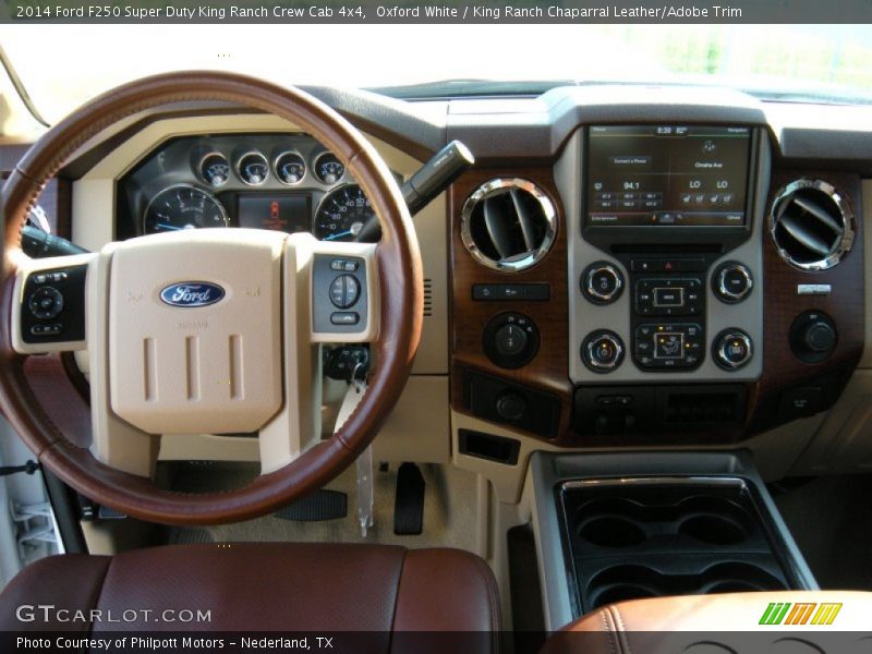 Oxford White / King Ranch Chaparral Leather/Adobe Trim 2014 Ford F250 Super Duty King Ranch Crew Cab 4x4