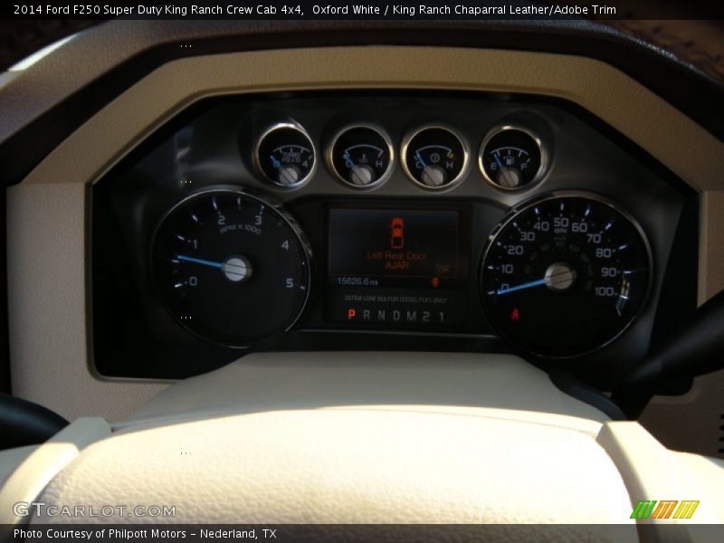 Oxford White / King Ranch Chaparral Leather/Adobe Trim 2014 Ford F250 Super Duty King Ranch Crew Cab 4x4