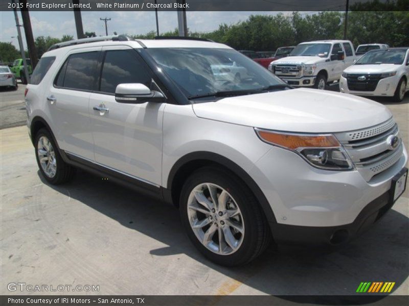 White Platinum / Charcoal Black 2015 Ford Explorer Limited