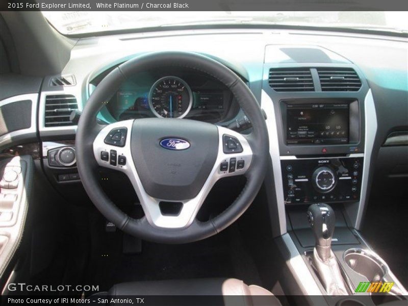 White Platinum / Charcoal Black 2015 Ford Explorer Limited