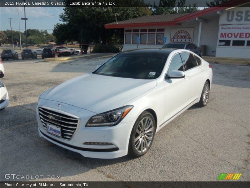 Casablanca White / Black 2015 Hyundai Genesis 5.0 Sedan