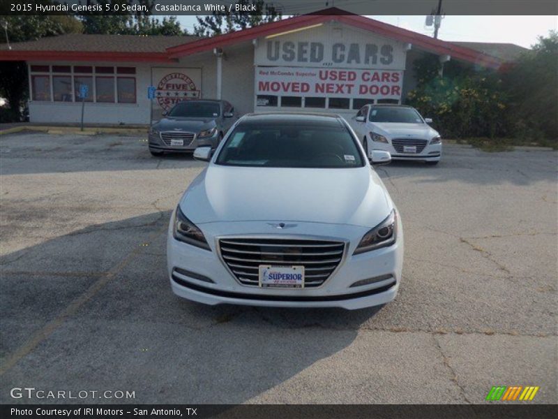 Casablanca White / Black 2015 Hyundai Genesis 5.0 Sedan