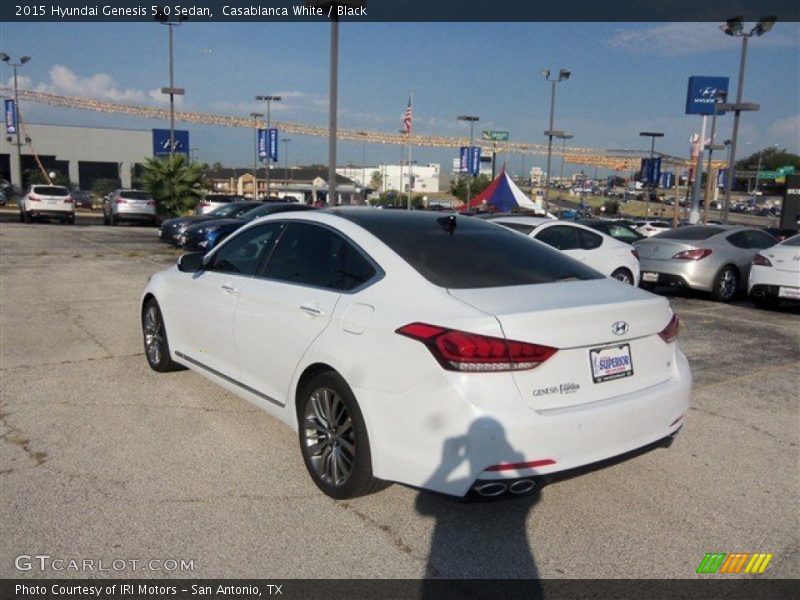 Casablanca White / Black 2015 Hyundai Genesis 5.0 Sedan