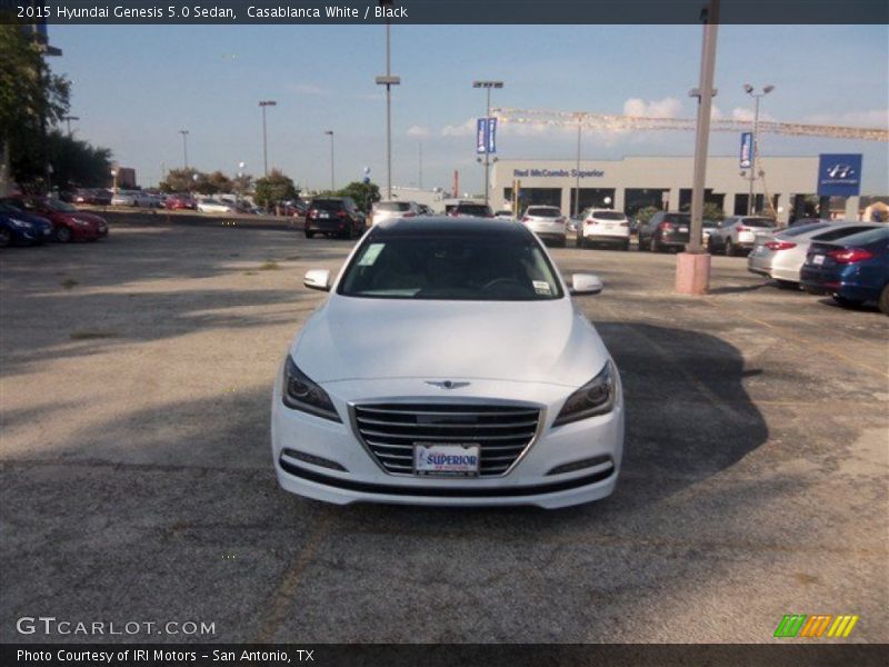Casablanca White / Black 2015 Hyundai Genesis 5.0 Sedan