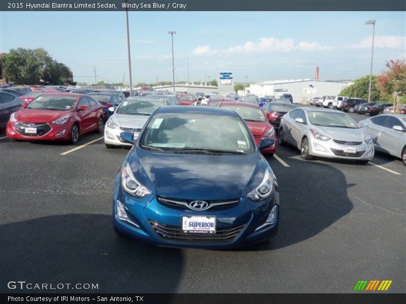 Windy Sea Blue / Gray 2015 Hyundai Elantra Limited Sedan