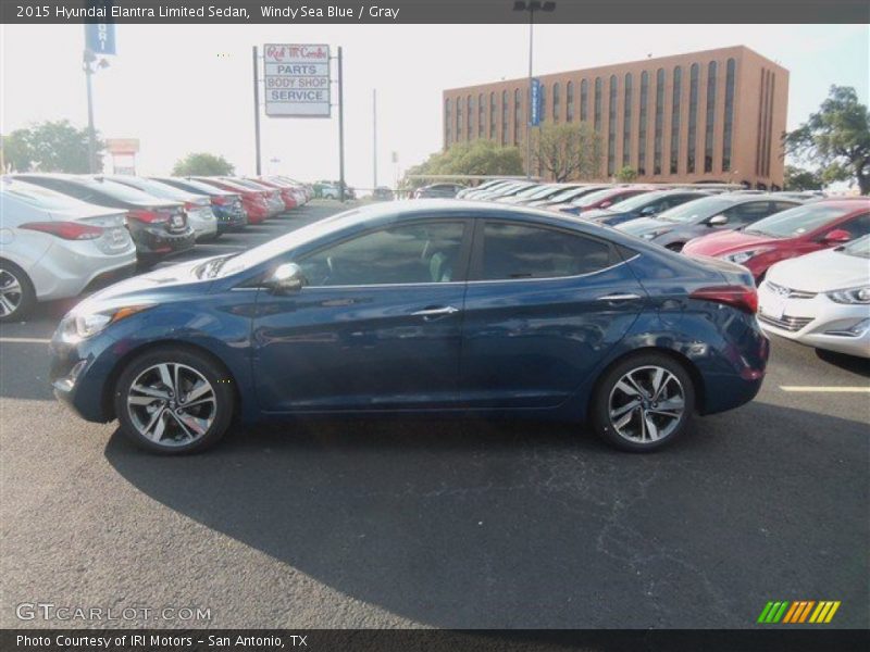 Windy Sea Blue / Gray 2015 Hyundai Elantra Limited Sedan