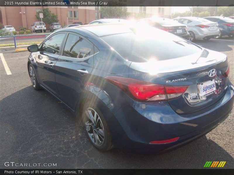 Windy Sea Blue / Gray 2015 Hyundai Elantra Limited Sedan