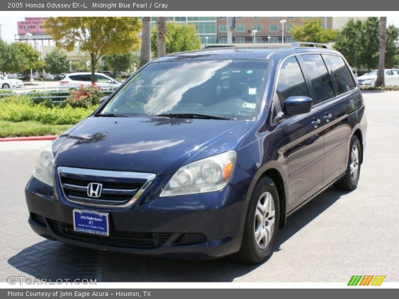 Midnight Blue Pearl / Gray 2005 Honda Odyssey EX-L