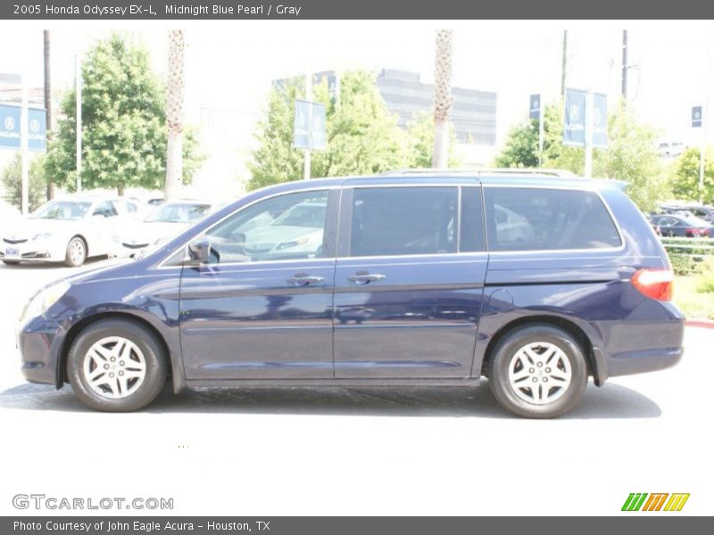 Midnight Blue Pearl / Gray 2005 Honda Odyssey EX-L