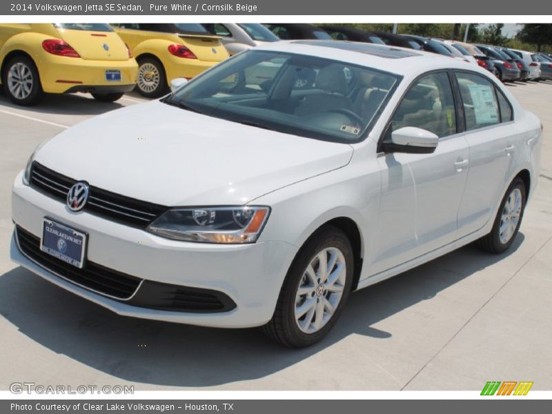 Pure White / Cornsilk Beige 2014 Volkswagen Jetta SE Sedan