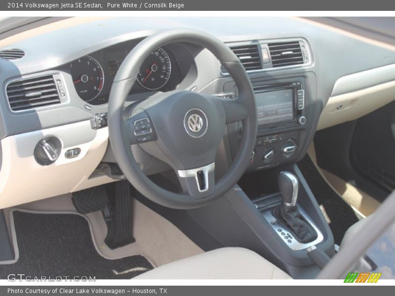 Pure White / Cornsilk Beige 2014 Volkswagen Jetta SE Sedan