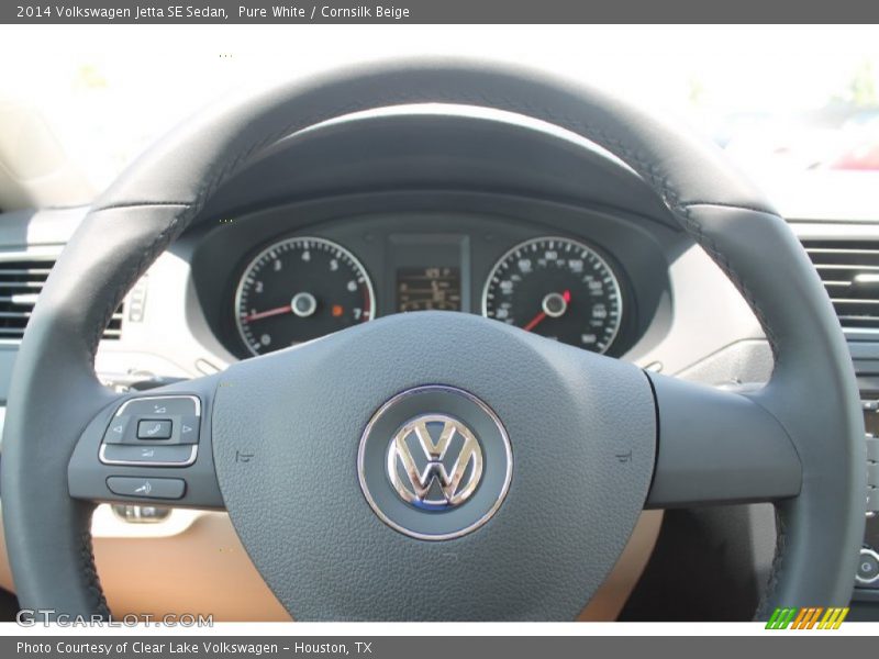 Pure White / Cornsilk Beige 2014 Volkswagen Jetta SE Sedan