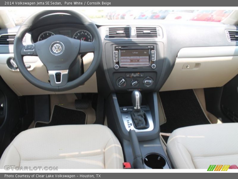 Pure White / Cornsilk Beige 2014 Volkswagen Jetta SE Sedan