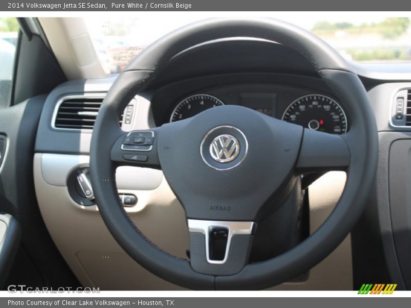 Pure White / Cornsilk Beige 2014 Volkswagen Jetta SE Sedan