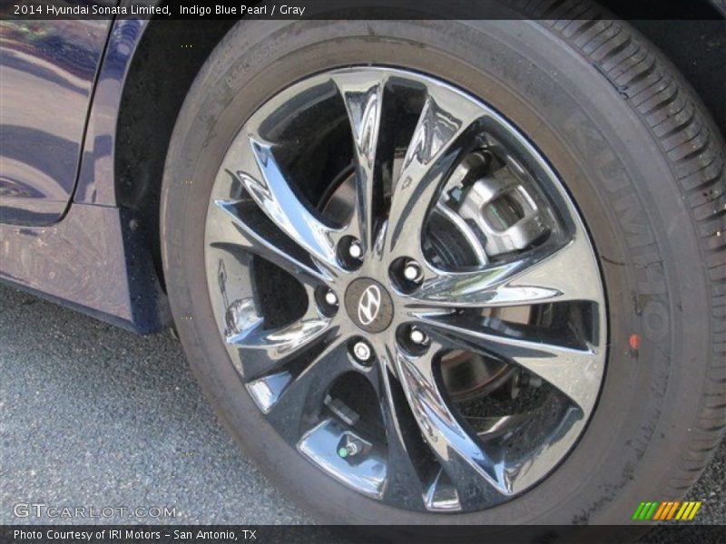 Indigo Blue Pearl / Gray 2014 Hyundai Sonata Limited