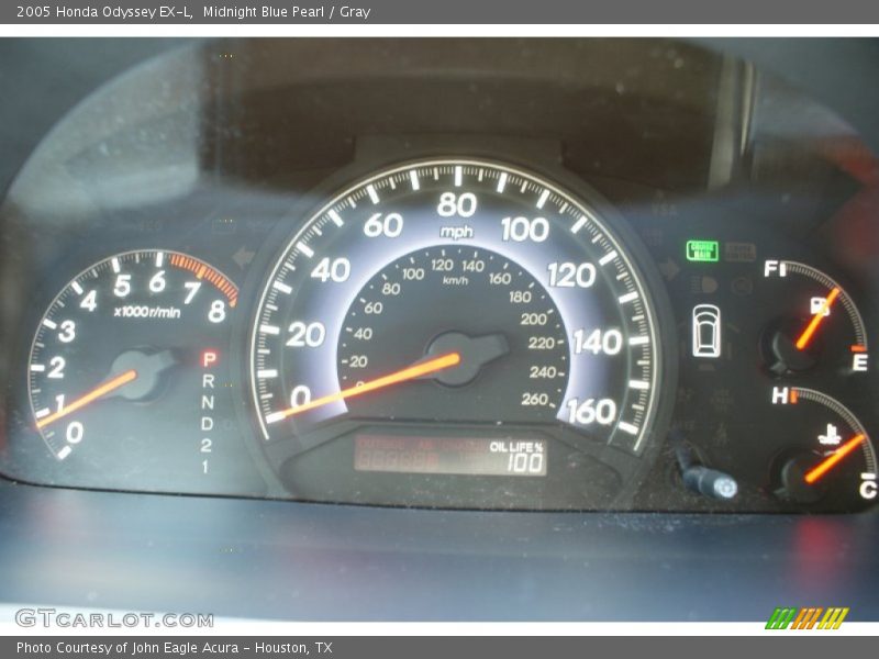Midnight Blue Pearl / Gray 2005 Honda Odyssey EX-L