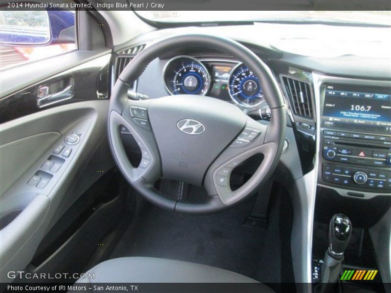 Indigo Blue Pearl / Gray 2014 Hyundai Sonata Limited