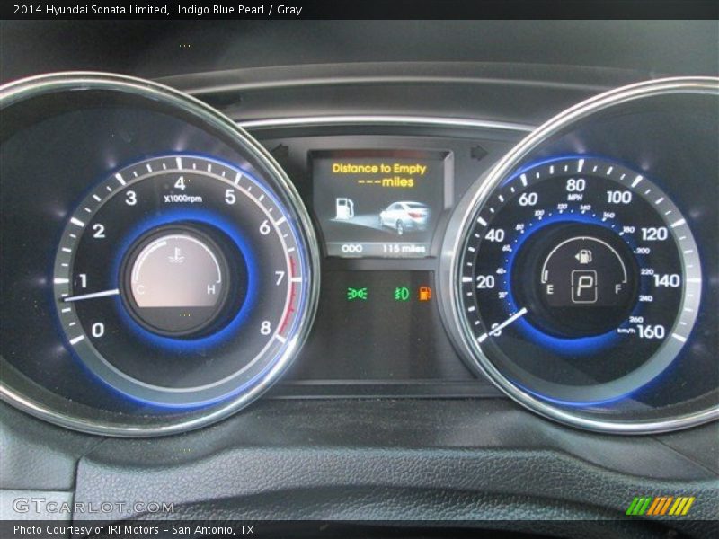 Indigo Blue Pearl / Gray 2014 Hyundai Sonata Limited