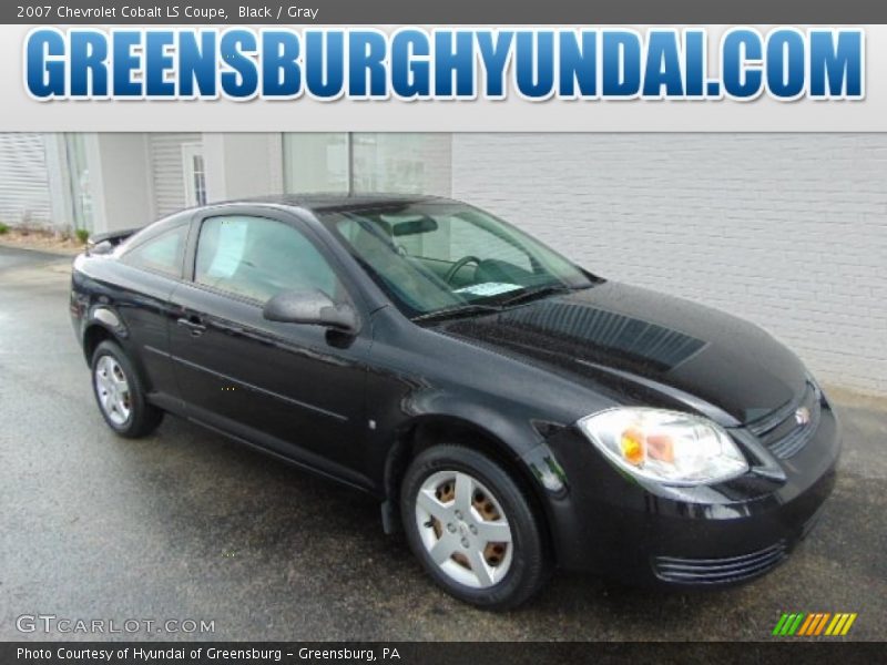 Black / Gray 2007 Chevrolet Cobalt LS Coupe