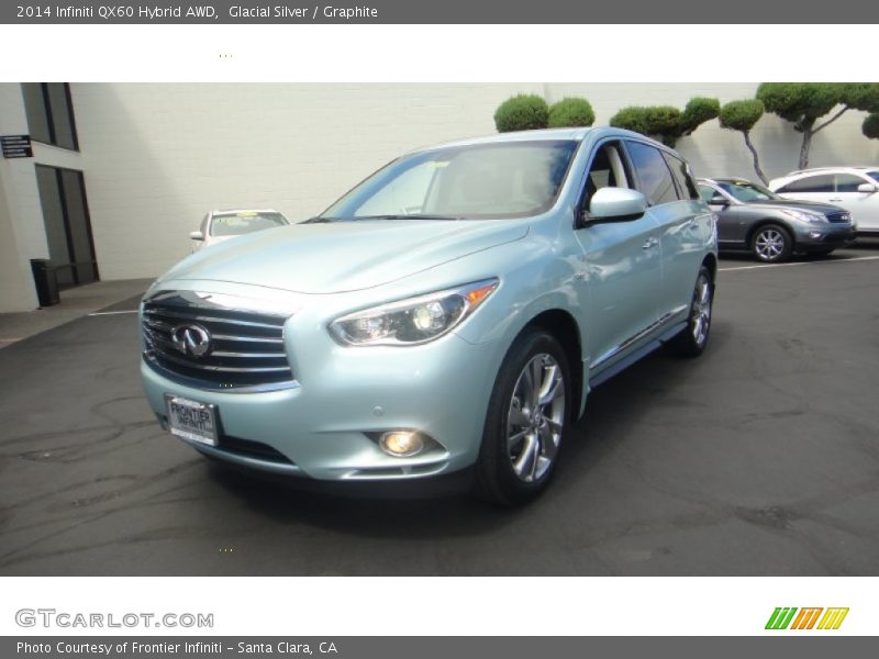 Glacial Silver / Graphite 2014 Infiniti QX60 Hybrid AWD