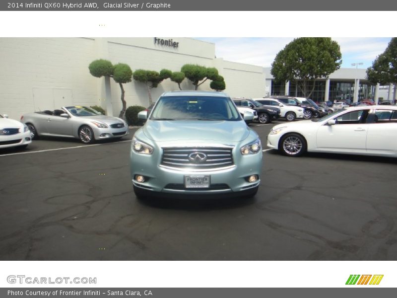 Glacial Silver / Graphite 2014 Infiniti QX60 Hybrid AWD