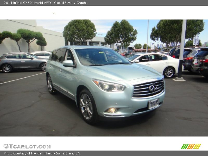 Glacial Silver / Graphite 2014 Infiniti QX60 Hybrid AWD