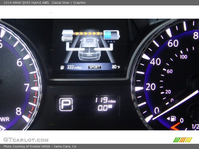 Glacial Silver / Graphite 2014 Infiniti QX60 Hybrid AWD