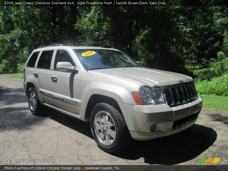 Light Graystone Pearl / Saddle Brown/Dark Slate Gray 2008 Jeep Grand Cherokee Overland 4x4