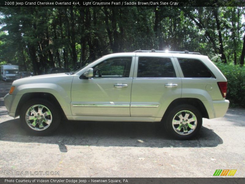 Light Graystone Pearl / Saddle Brown/Dark Slate Gray 2008 Jeep Grand Cherokee Overland 4x4