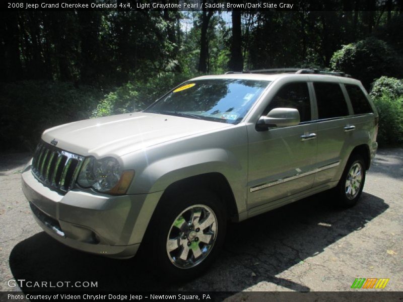 Light Graystone Pearl / Saddle Brown/Dark Slate Gray 2008 Jeep Grand Cherokee Overland 4x4