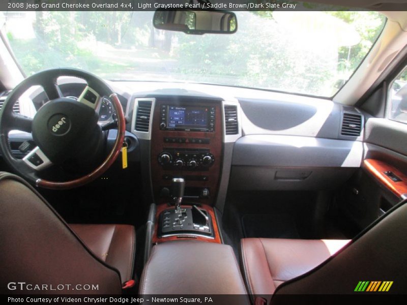Light Graystone Pearl / Saddle Brown/Dark Slate Gray 2008 Jeep Grand Cherokee Overland 4x4
