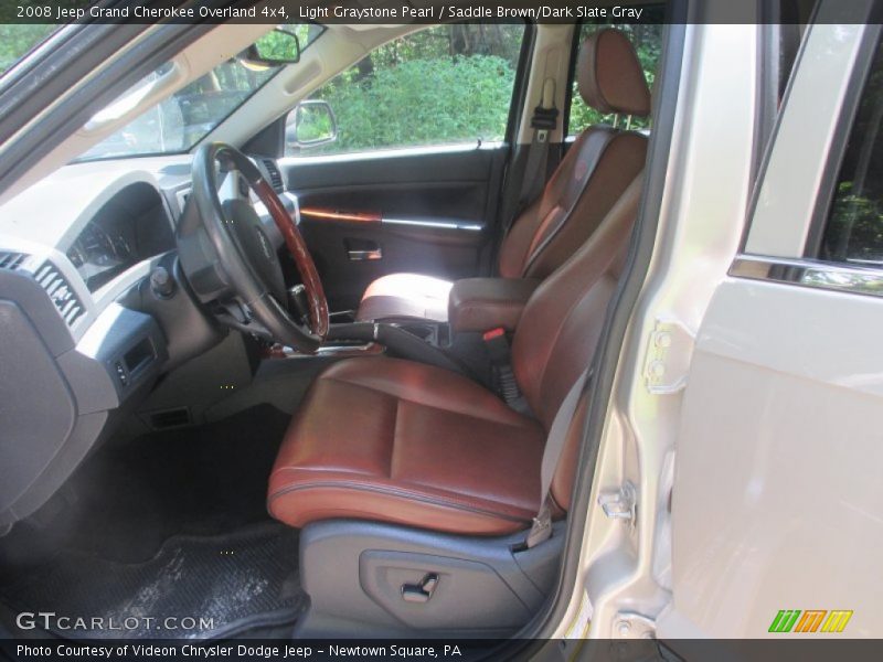 Light Graystone Pearl / Saddle Brown/Dark Slate Gray 2008 Jeep Grand Cherokee Overland 4x4