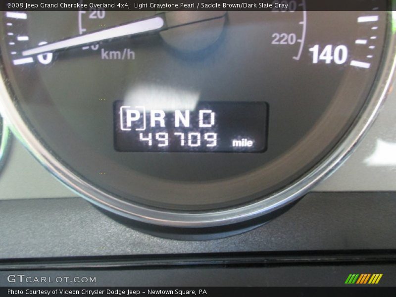 Light Graystone Pearl / Saddle Brown/Dark Slate Gray 2008 Jeep Grand Cherokee Overland 4x4
