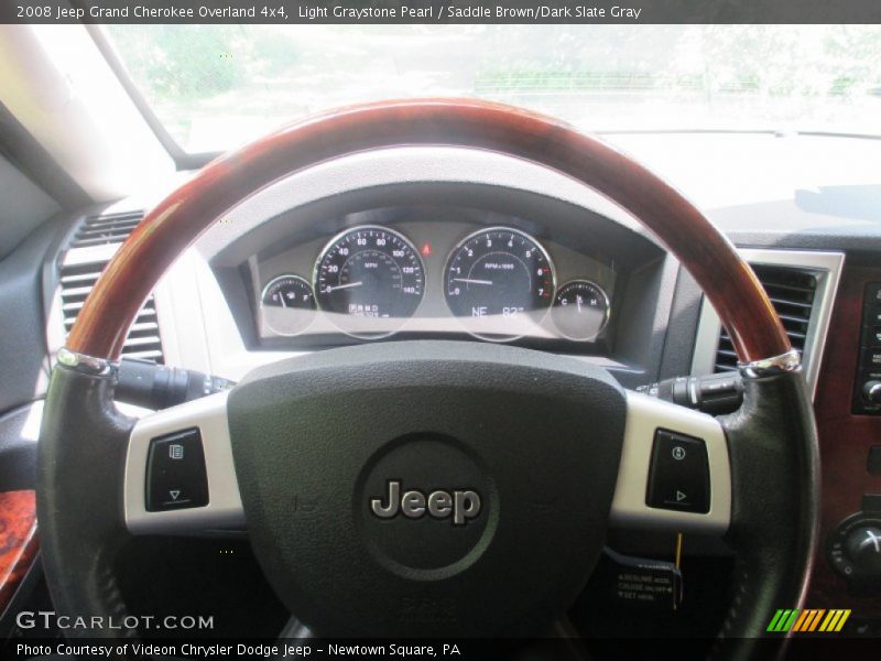 Light Graystone Pearl / Saddle Brown/Dark Slate Gray 2008 Jeep Grand Cherokee Overland 4x4