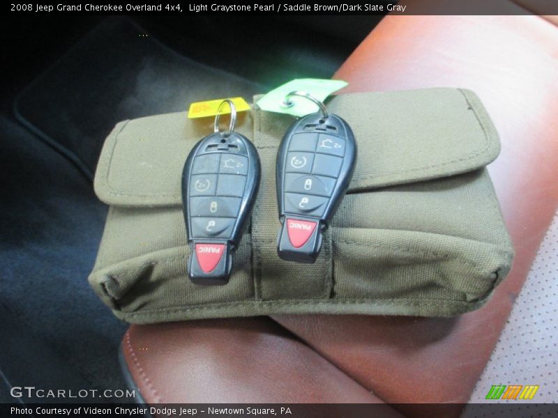 Light Graystone Pearl / Saddle Brown/Dark Slate Gray 2008 Jeep Grand Cherokee Overland 4x4