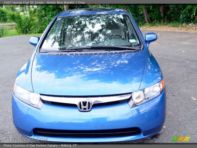 Atomic Blue Metallic / Gray 2007 Honda Civic EX Sedan