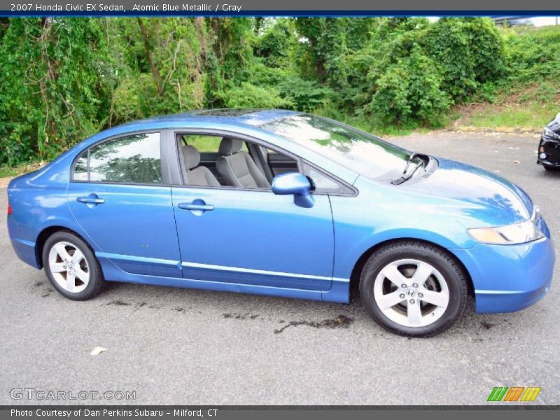 Atomic Blue Metallic / Gray 2007 Honda Civic EX Sedan