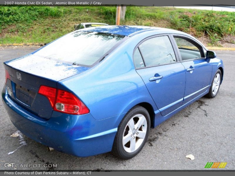 Atomic Blue Metallic / Gray 2007 Honda Civic EX Sedan